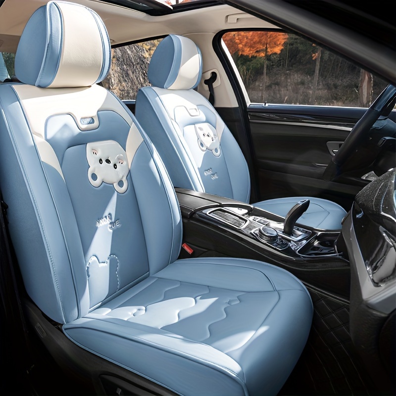 

Cartoon Goddess Custom Pu Leather Car Seat Cover Set - All-season Durable Comfort-fit Seat Cushion Protectors With No Filler - Easy Maintenance, Fit Most Car Models