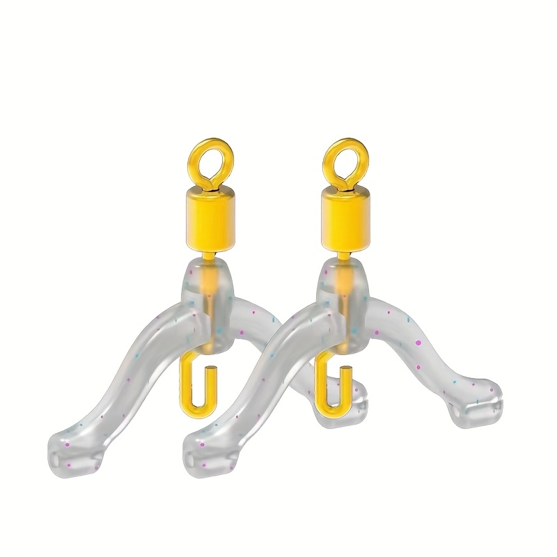 TEMU 20 pezzi Anti-Groviglio Leader Line Clip Splitter Anello a 8 Anello a Molla Americano Girevole Silicone Anti-Groviglio Attrezzatura da Pesca