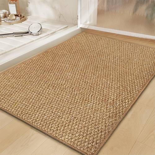1pc handmade brown pineapple texture carpet suitable for bathroom bedroom heavyweight tpr backing hand wash only holiday gift modern
