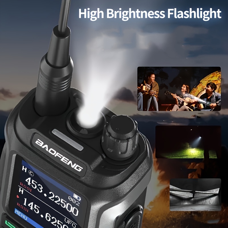портативна хам , walkie talkies со долг достапен uhf vhf двојна , 2-начинска , комплетен сет, type-c кабел и подобрени функции walkie talkie Детали за производот 2