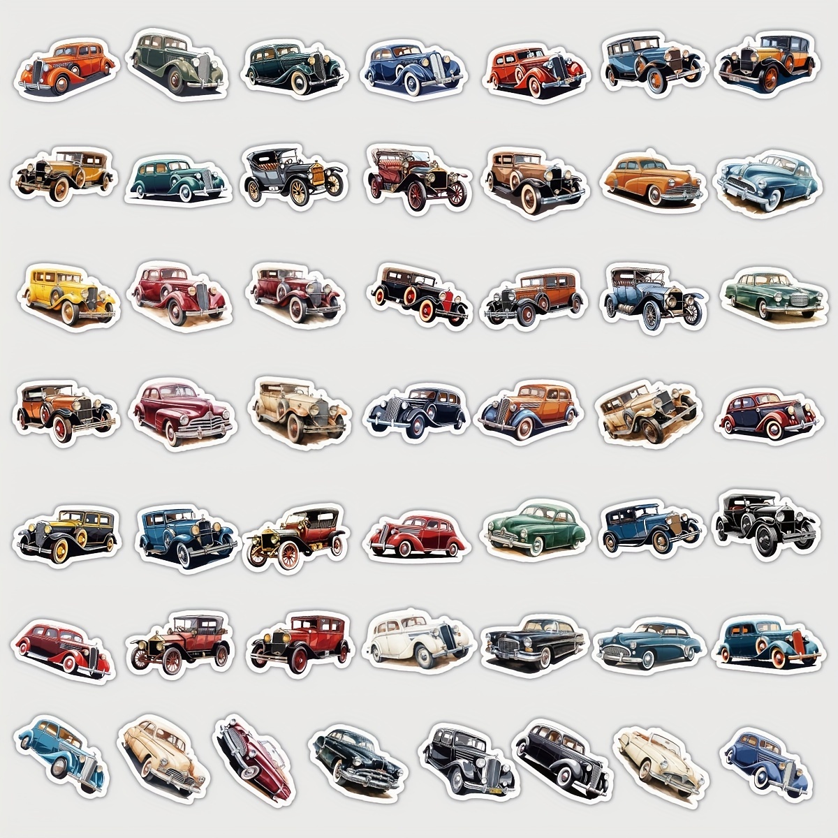 Image of 50 Vintage-style Stickers Featuring For Decorating Mugs And Computers