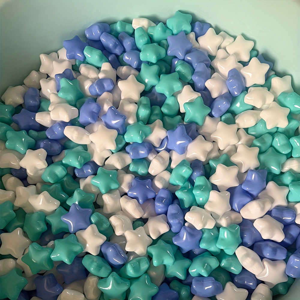 105pcs Mixed Color Crush Proof PE (Polyethylene) Star Ball Pit Balls, 55/205pcs, for Toddlers, Infant, Pool Water Toys, Play Tent, Macaron Ocean Balls