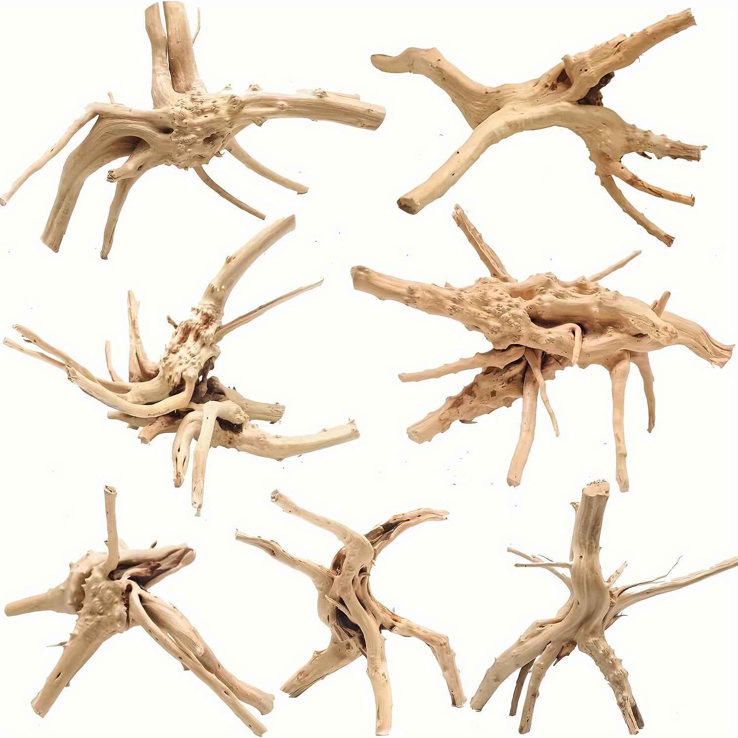 

Natural Spiderwood For Aquarium Fish Tank Decoration Assort Driftwood Branch 4-7'' Length 7 Pieces