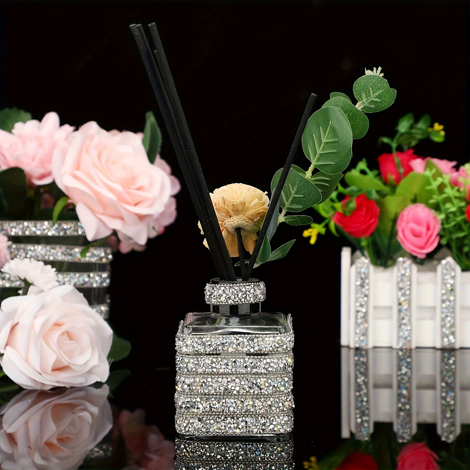 

1pc Resin Rhinestone Ribbons Self Adhesive Diamond Ribbon Roll Glitter Resin Diamond Ribbons Bling Rhinestone Ribbon For Diy Art Crafts (silvercolor, 0.4 Inch)