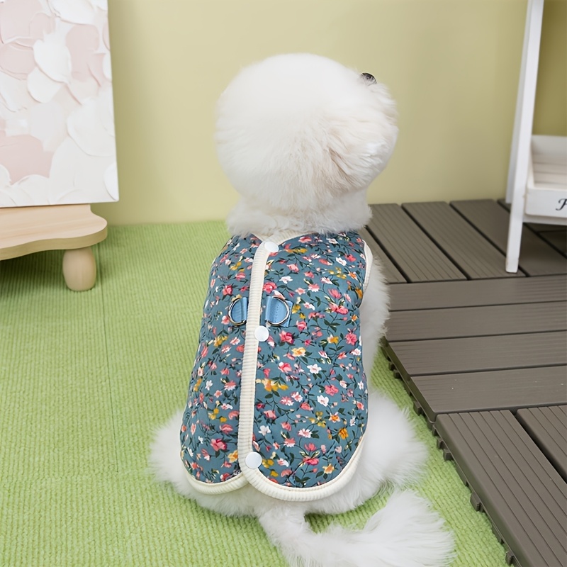 TEMU Autumn Winter Clothes With Harness Ring New Autumn Winter Pet Apparel Small Dog Clothes Cat Clothes Autumn Winter Warm Comfortable Pet Vest