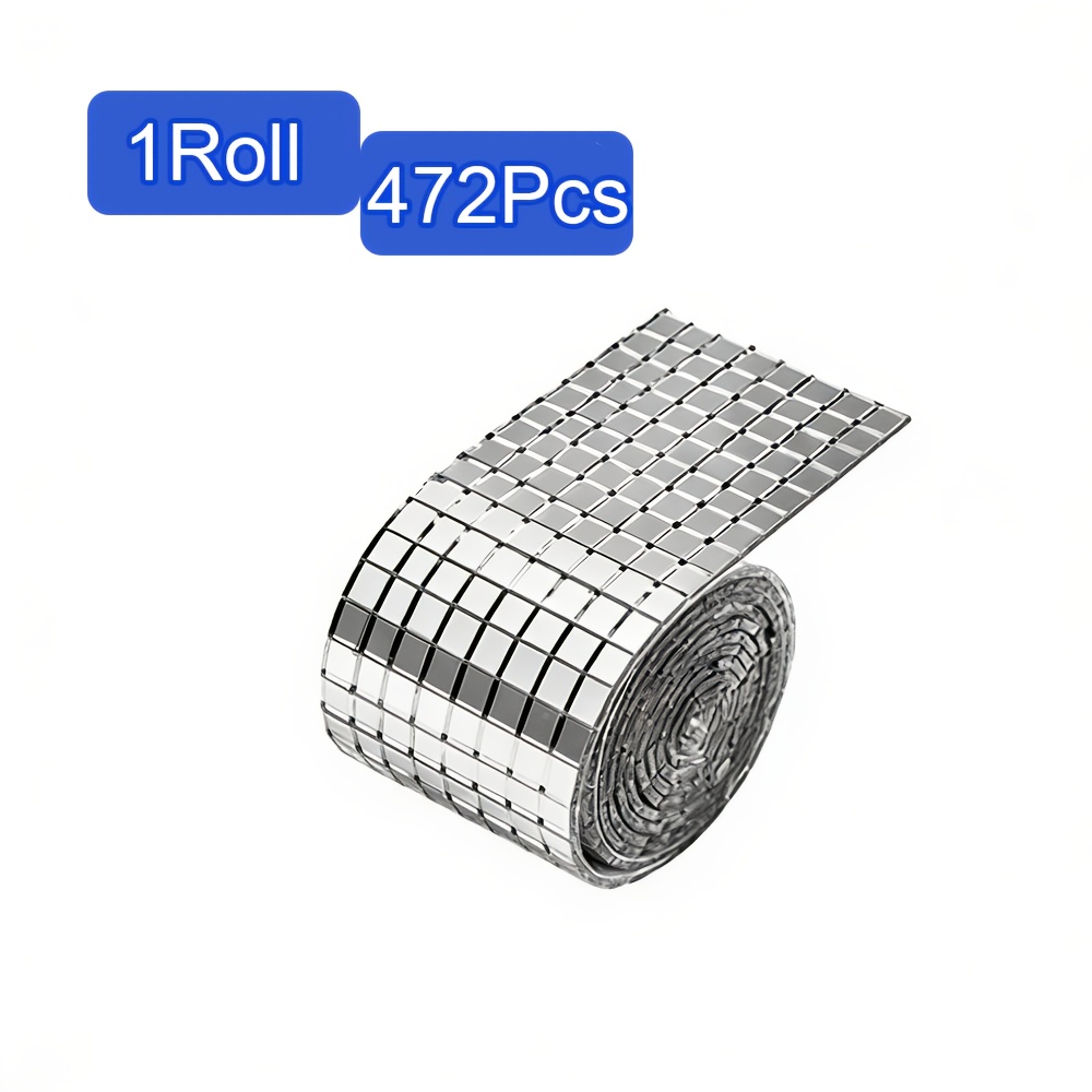 TEMU 472 piezas de autoadhesivos de 5 x 5 mm, perfectos para crear decoraciones temáticas de discoteca, bolas de discoteca, manualidades con tarjetas