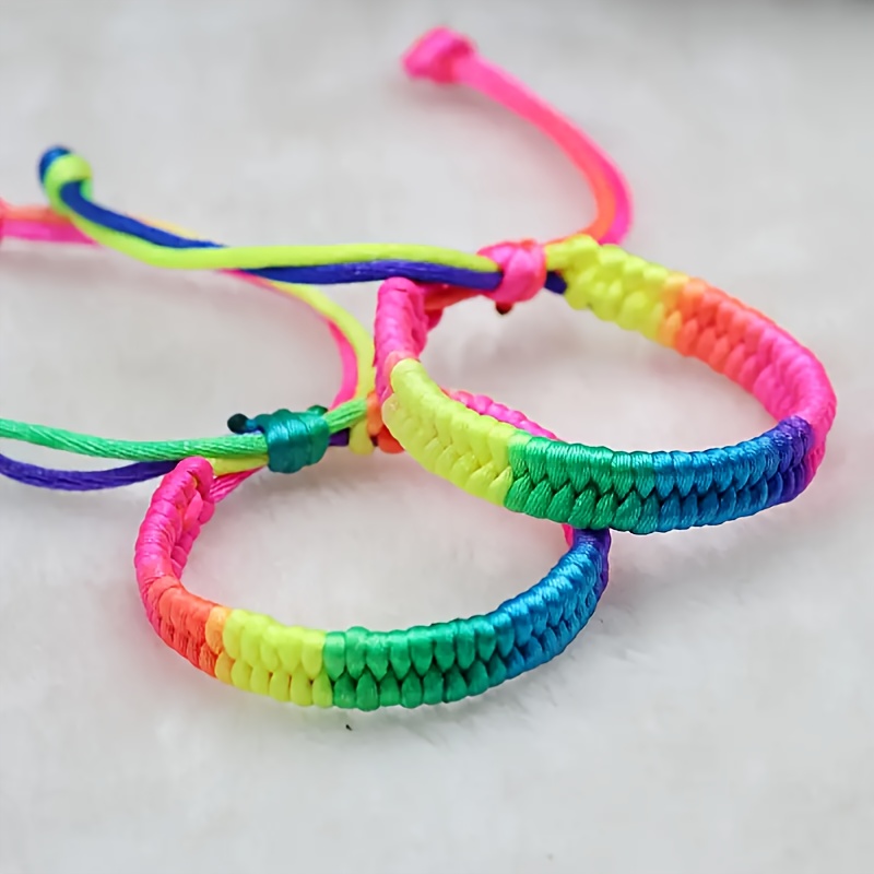 Colorful Ethnic Style Rope Bracelet Adjustable Minimalist Design