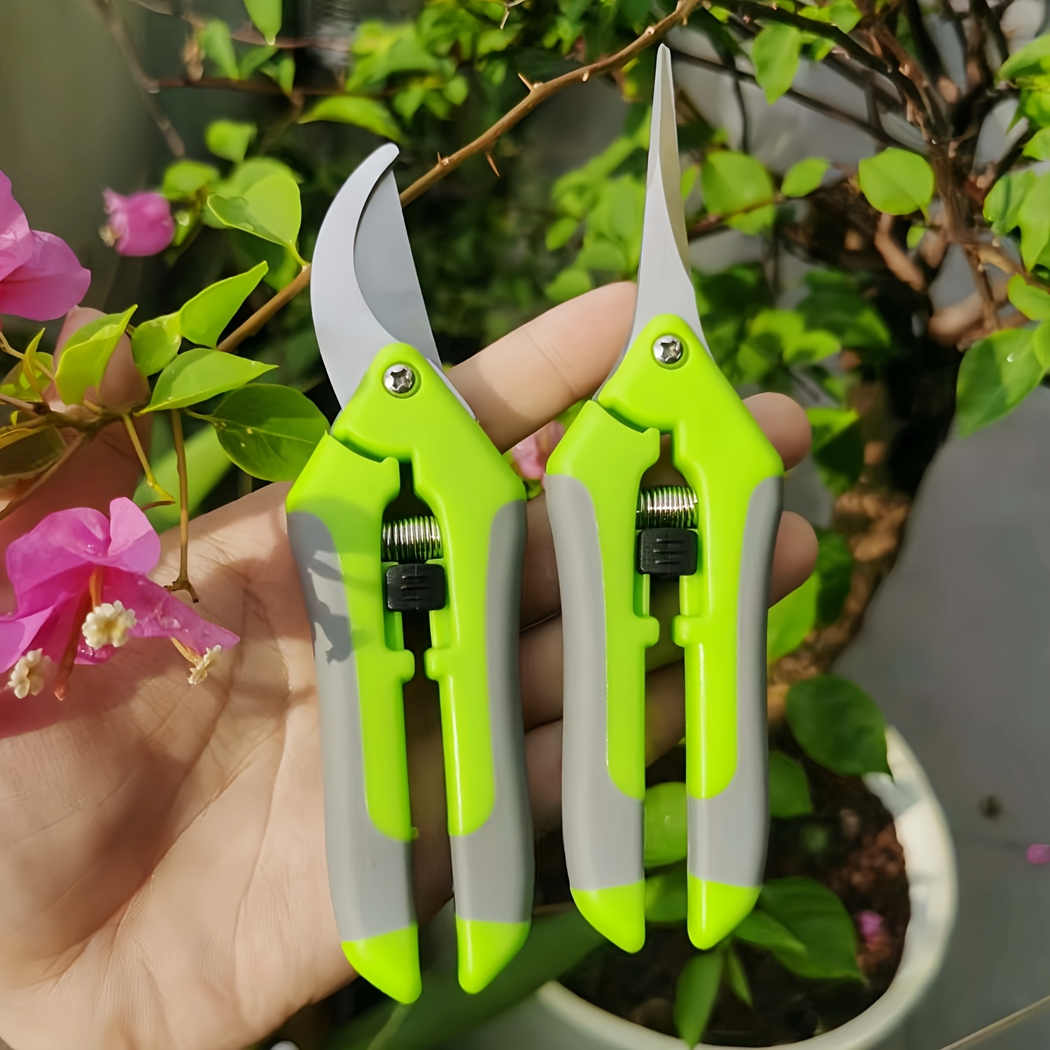 TEMU 2pcs Garden Pruning Shears, Ideal For Pruning, Grooming & Trimming Branches And Flowers, Pruning Shears For Gardening, Garden Clips For Plants,
