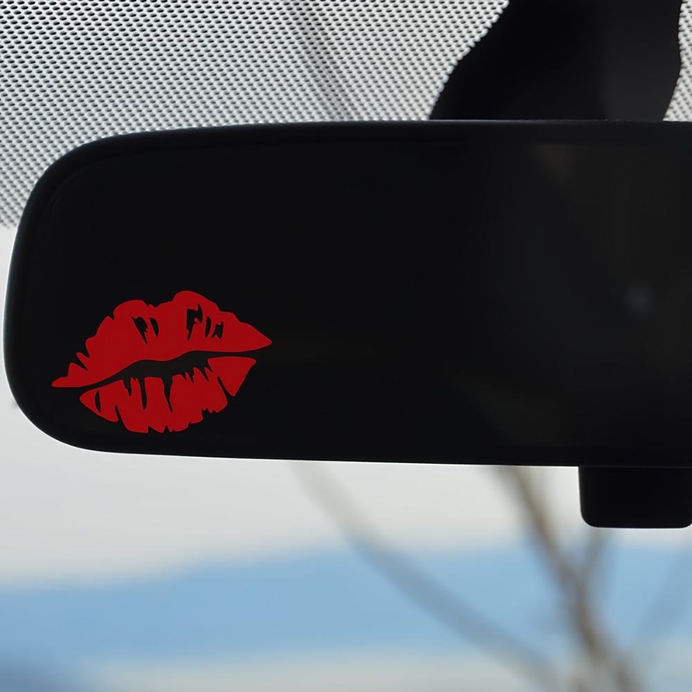 Glossy Surface, Irregular Shape, Self-adhesive Rearview Mirror Stickers With A Whimsical Cartoon Theme, Designed For Single Use, Suitable For Decorating Cars, Homes, Laptops, And Glass Surfaces