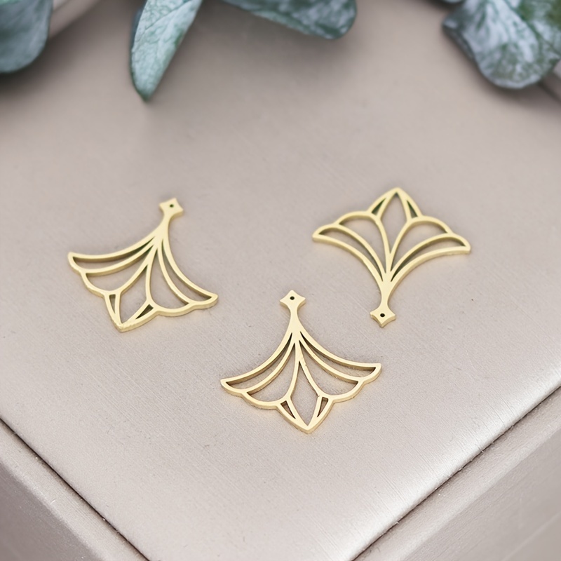 Image of 3pcs 201 Stainless Steel Flowers Minimalist Pendant Charms For Diy Bracelet Necklace Making Craft