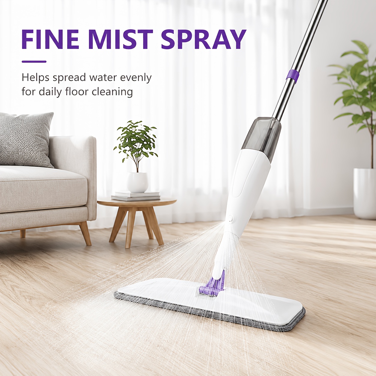 spray mop set 1 mop 10 replacement pads household hands free washable spray mop dual use wet and dry flat mop 360 rotating cleaning mop suitable for wood floors tiles kitchen and living room 1