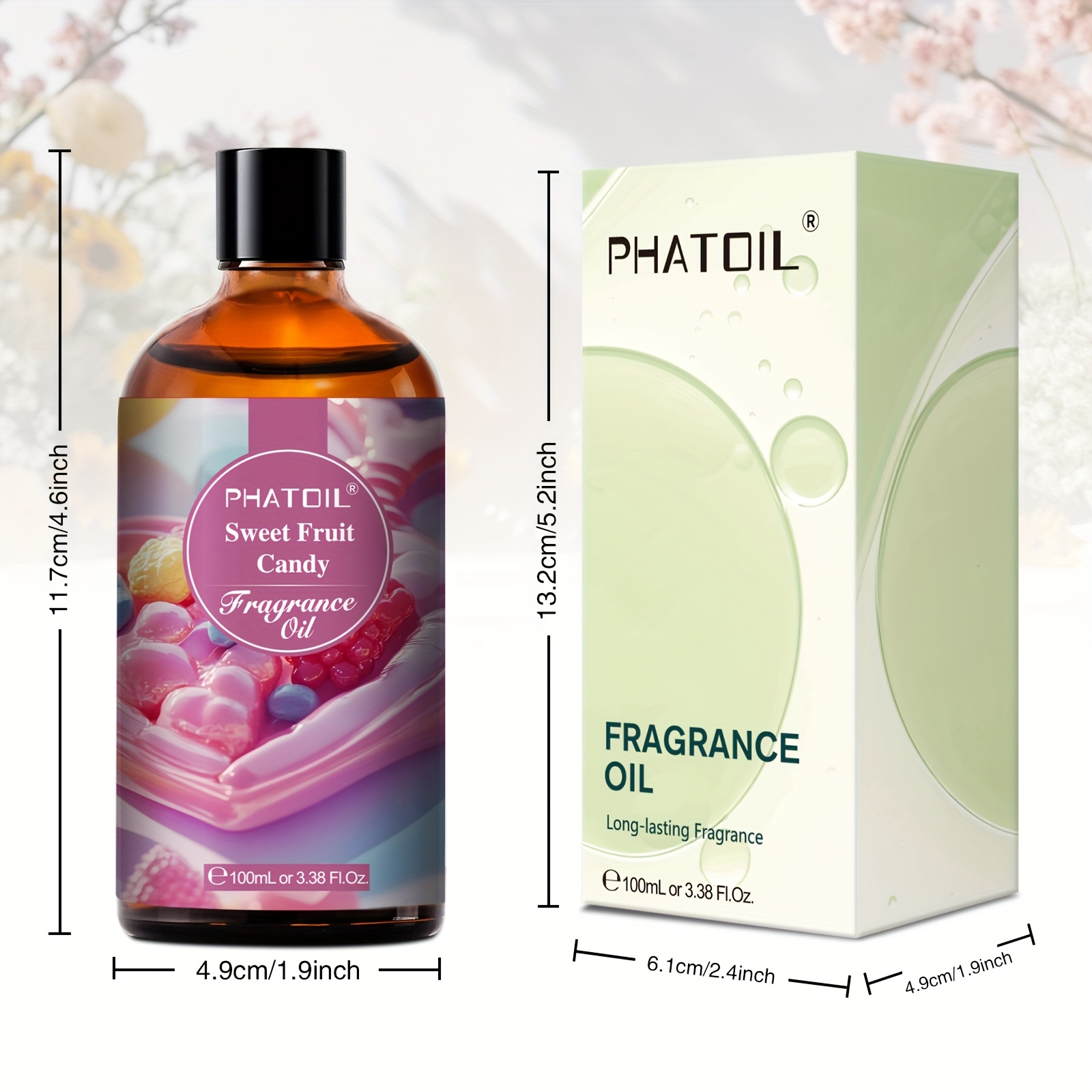 PHATOIL 1 kom 100 ml/3.38 Fl.Oz slatki voćni slatkiši mirisi - za difuzor, ovlaživač, izradu svijeća - pokloni za Uskrs, pokloni za Majsku, pokloni za Dan zahvalnosti, pokloni za Božić, pokloni za vo