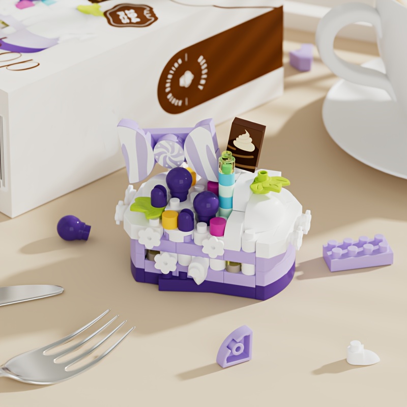 DIY Building Blocks Cake Set Strawberry Tea Party Playset