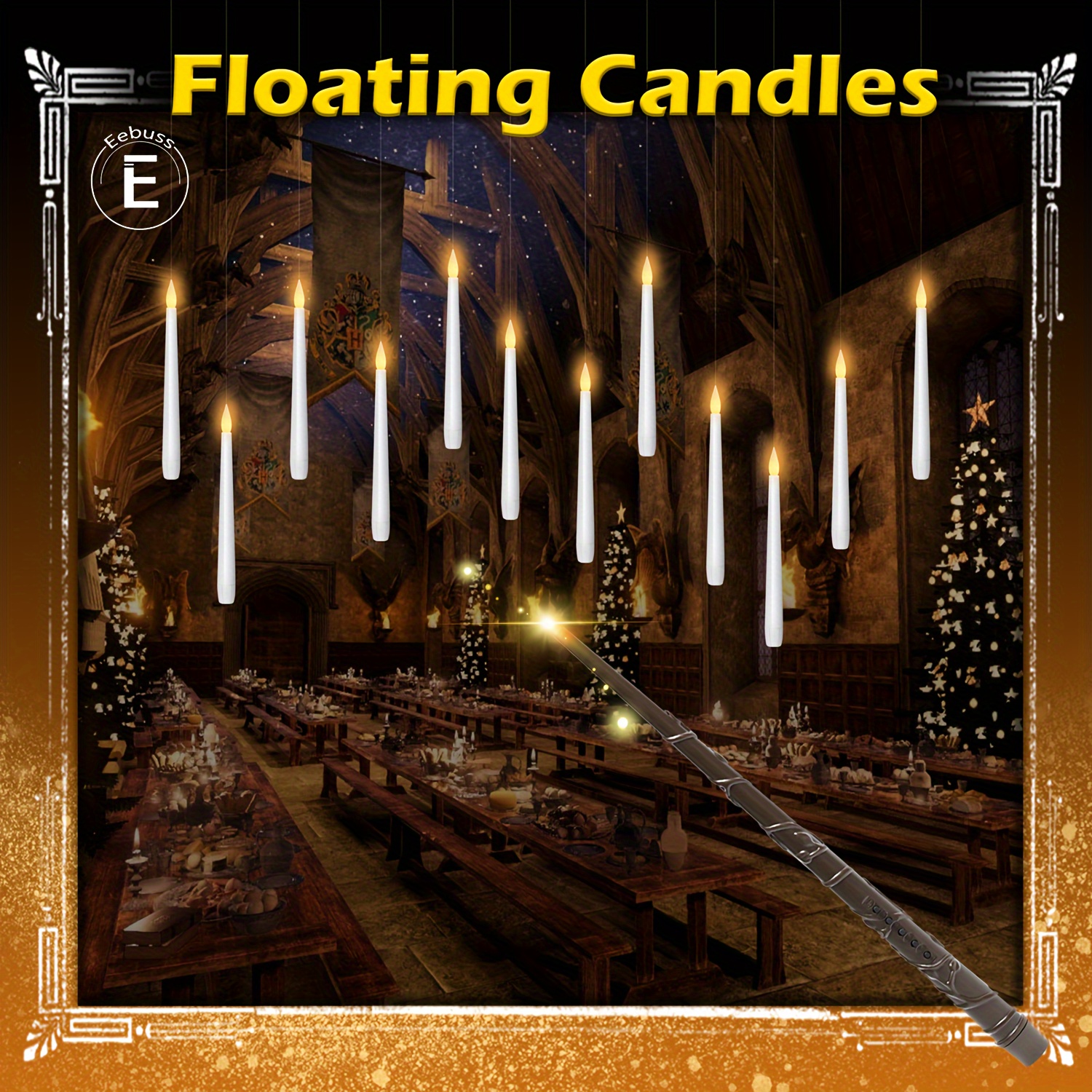 Floating Candles Light Magic Wand Remote Led Candles - Temu