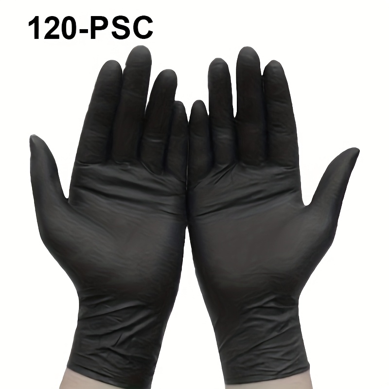 Image of 120pcs Heavy-duty Disposable Pvc Gloves - Ideal For Household Cleaning, Pet Grooming, Kitchen And Bathroom Use Cleaning Supplies | Disposable Pvc Gloves | Nylon Gloves Latex-free