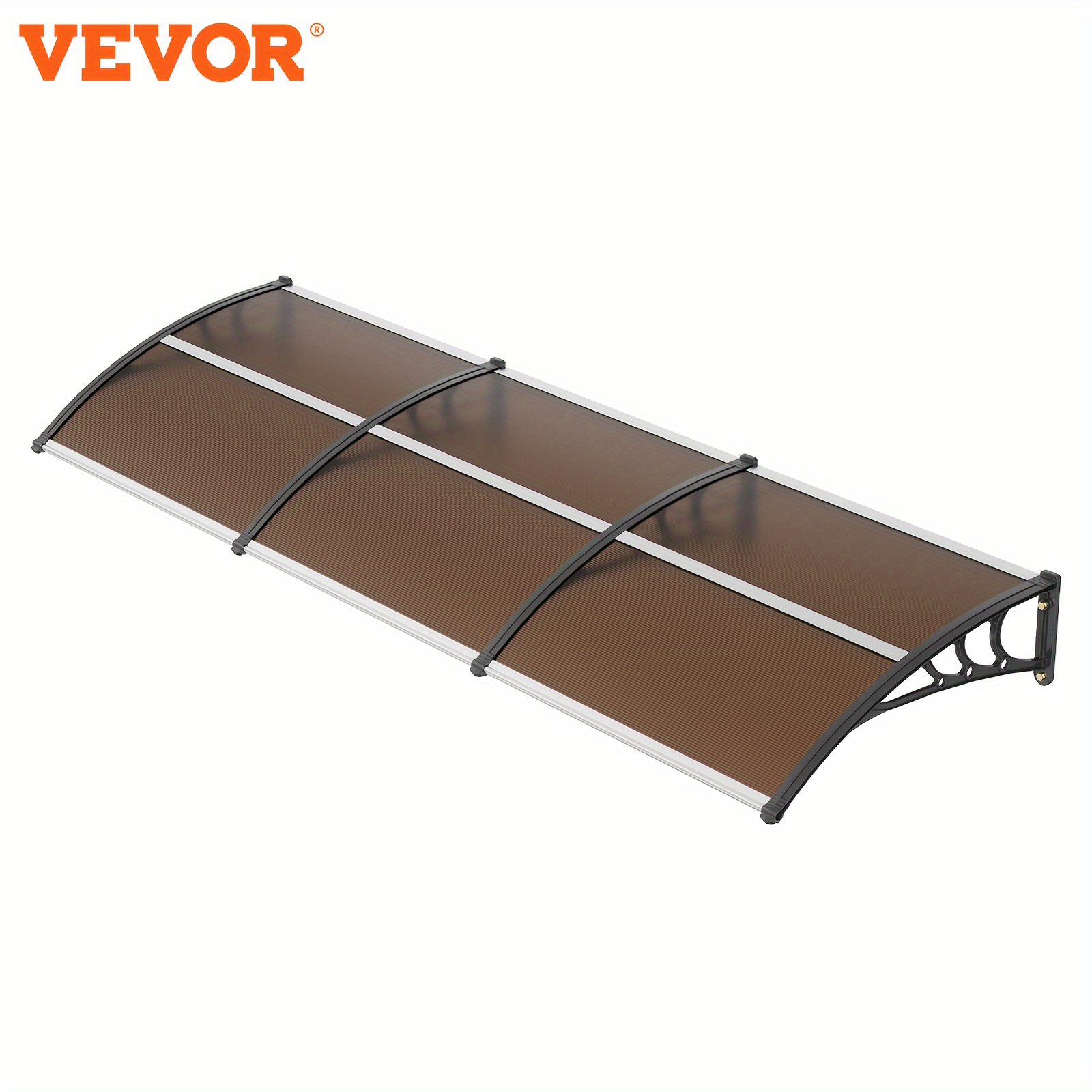 

Vevor Window Door Awning 120"x 40", Upf 50+ Polycarbonate Entry Door Outdoor Window Awning Exterior, Front Door Awning For Sun , Uv, Rain, Snow Protection, Hollow Sheet