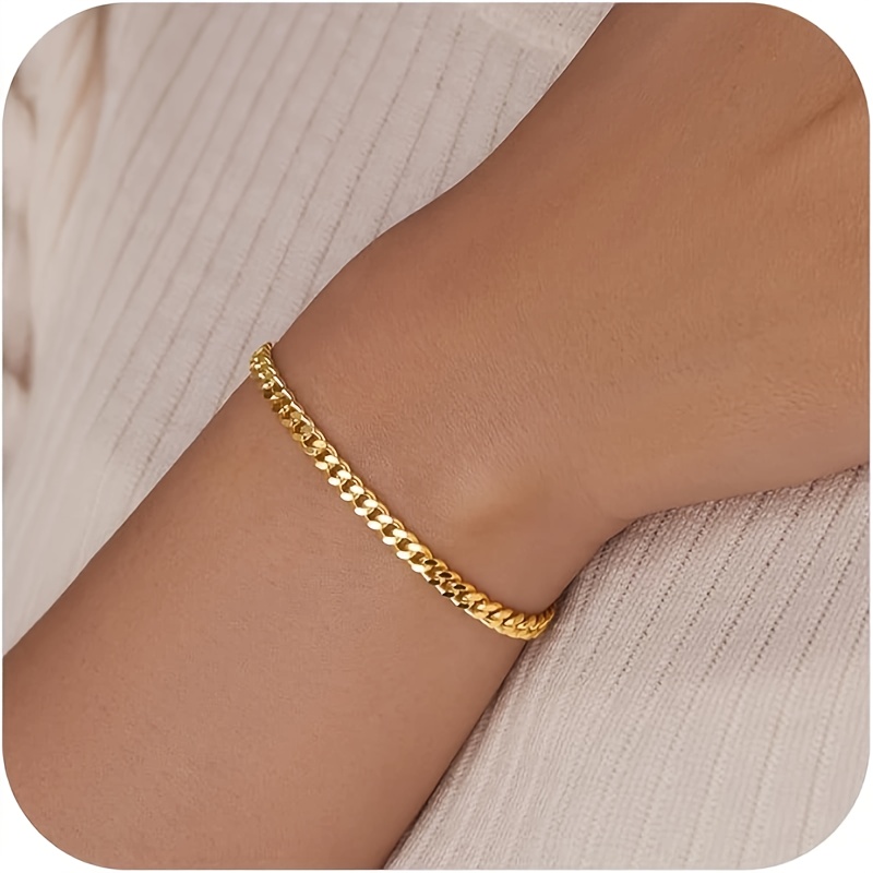 Women's Elegant Golden Stainless Steel Versatile Bracelet