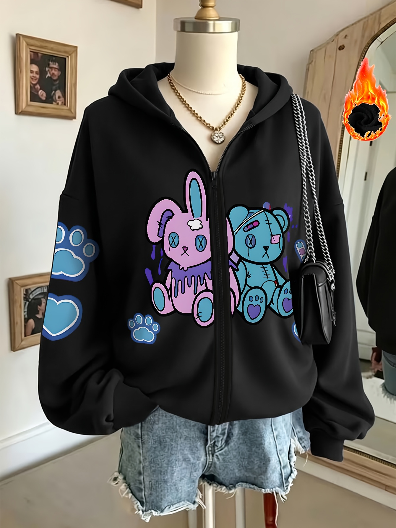 oversized plus size hoodie sold on Temu United States