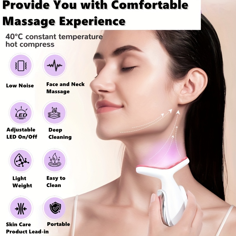 instrumento masaje cara cuello portátil dispositivo Temu