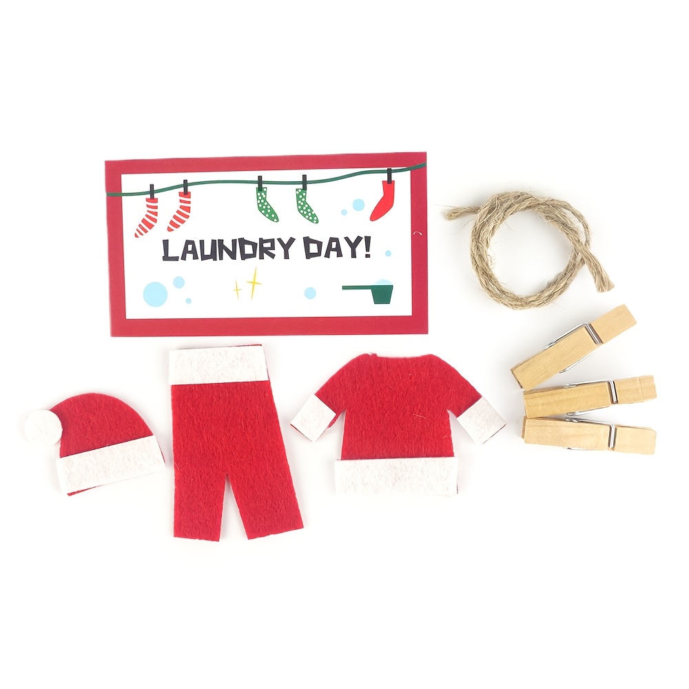 TEMU Christmas Elf Props Set With Message Card, House Decorations, Festive Tabletop Decor