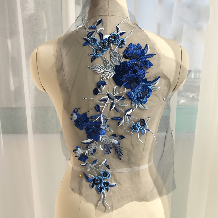 E-shop Exquisites Netzblumenmuster Spitzenflicken für die Dekoration von Hochzeitskleidern