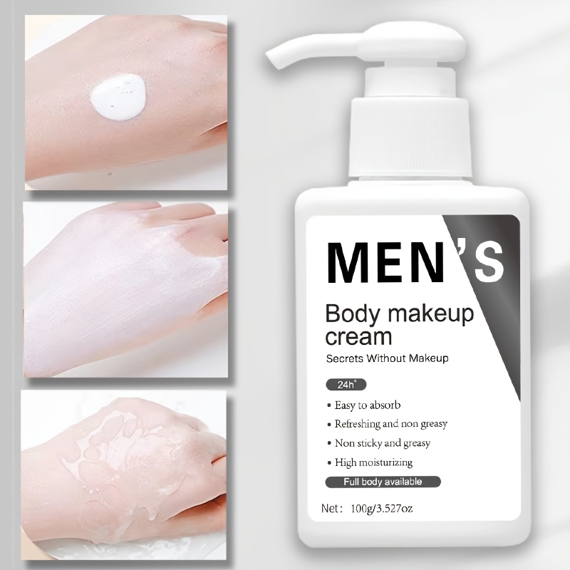 Crème de Cosmétique corporelle 6-en-1 pour hommes | Crème BB/CC illuminante au collagène, acide hyaluronique, vitamines C et E | Absorption instantanée, éclat 48 heures, non collante, hydratante, convient à tous les types de peau, format voyage