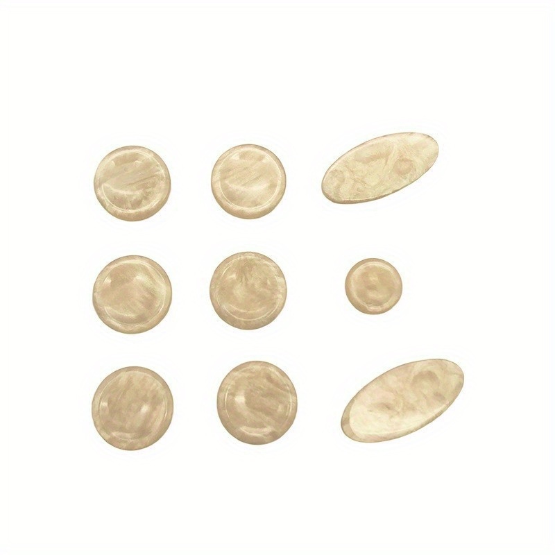 TEMU 9 Stück Saxophon Tastenknöpfe - Robustes Khaki Weißes Blaues Kunststoffmaterial, Ergonomisches Design, Leicht zu , und Langlebig, Wartungsfrei,