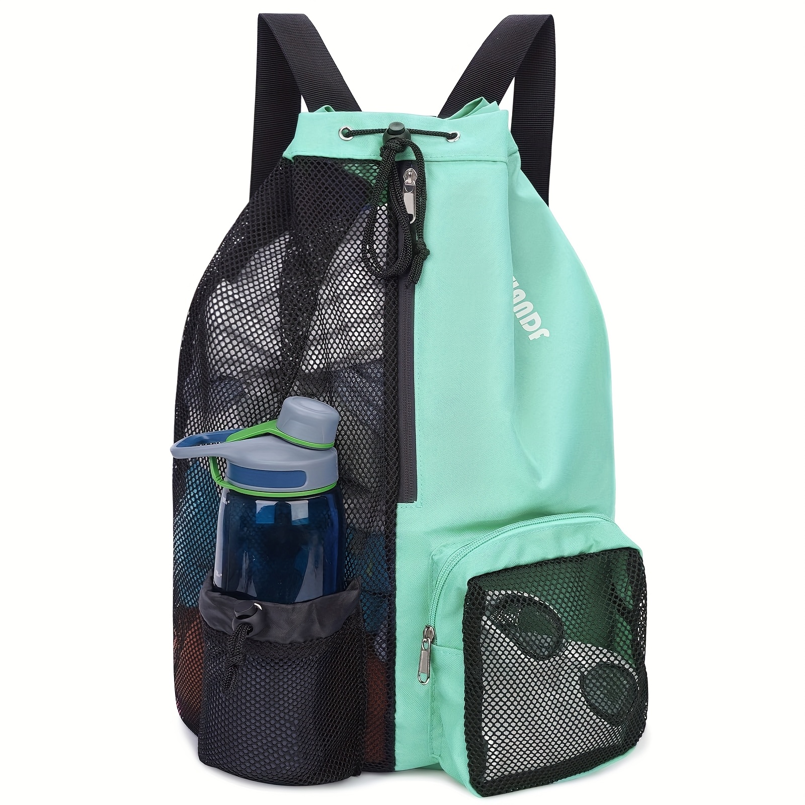 TEMU Wandf Quick-dry Swim Bag Mesh Drawstring Backpack Sports Backpack Best Travel Backpack For School With Wet Pocket For Swimming Gym And Workout
