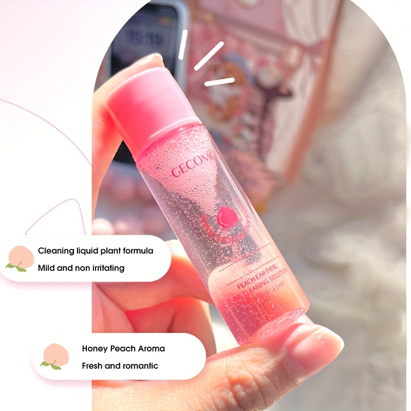 peach ear piercing cleaning solution swab alcohol Temu Japan