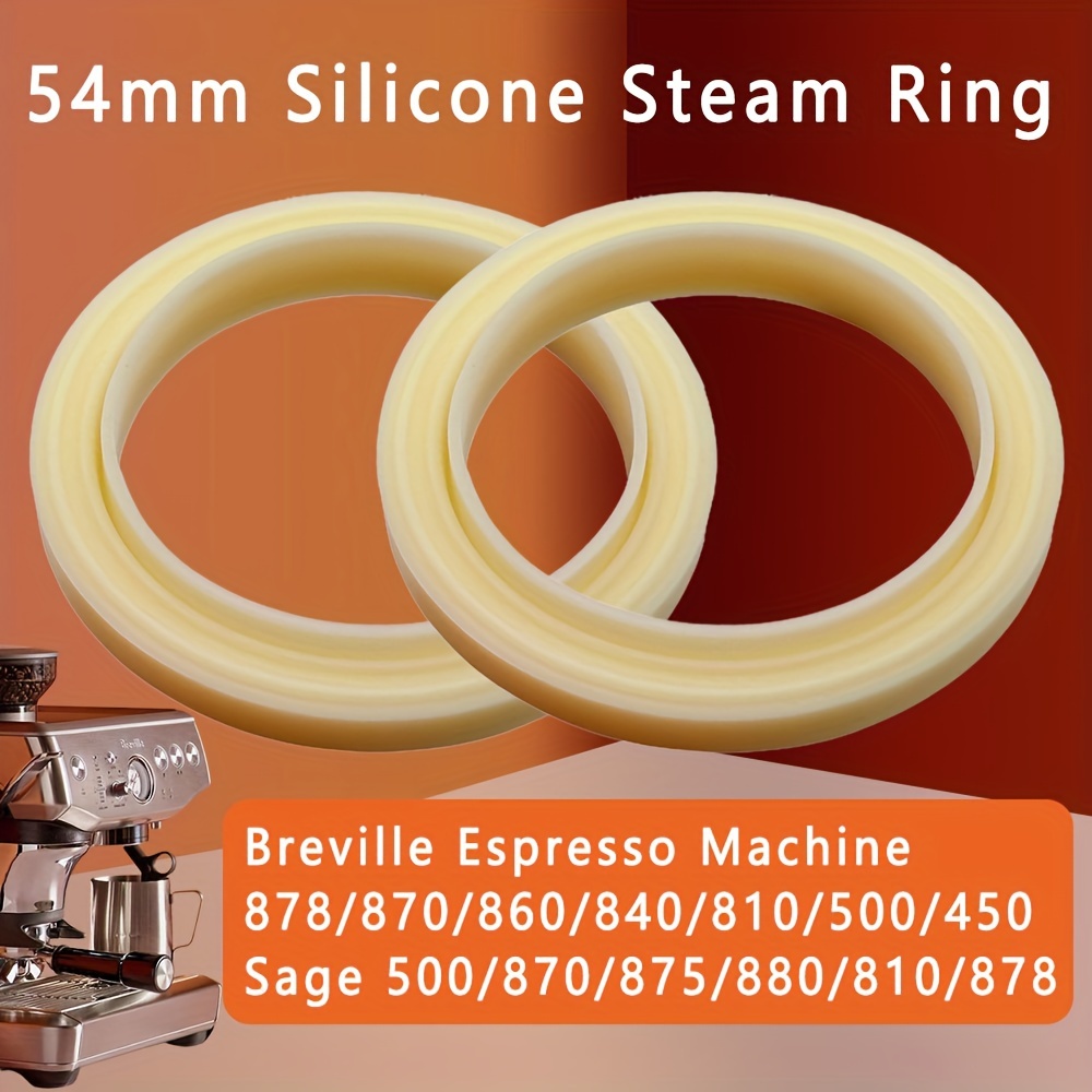 

54mm Silicone Steam Ring For Espresso Machines, Non-electric, Leakproof Seal Part Compatible With 878/870/840/500 And More