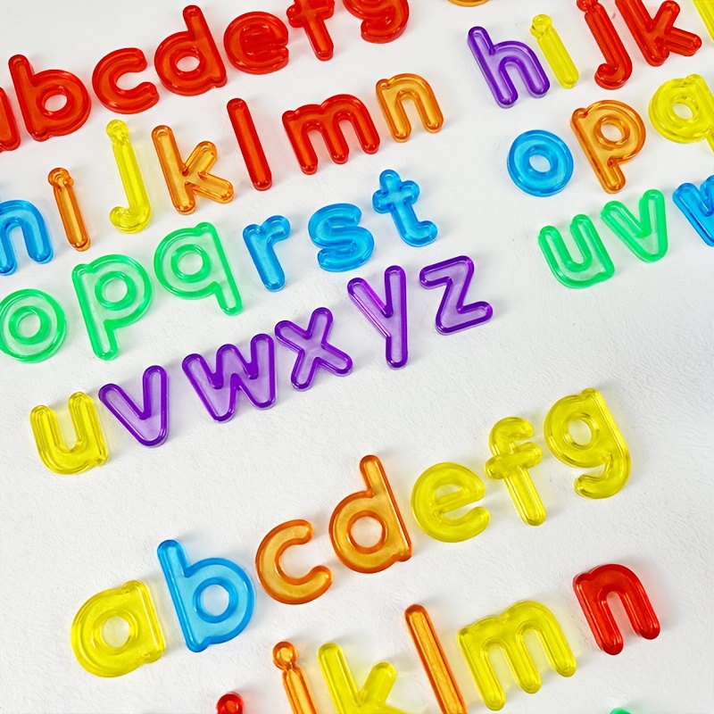48/52/78pcs Random Colour Letters & Numbers Teaching Tool Set