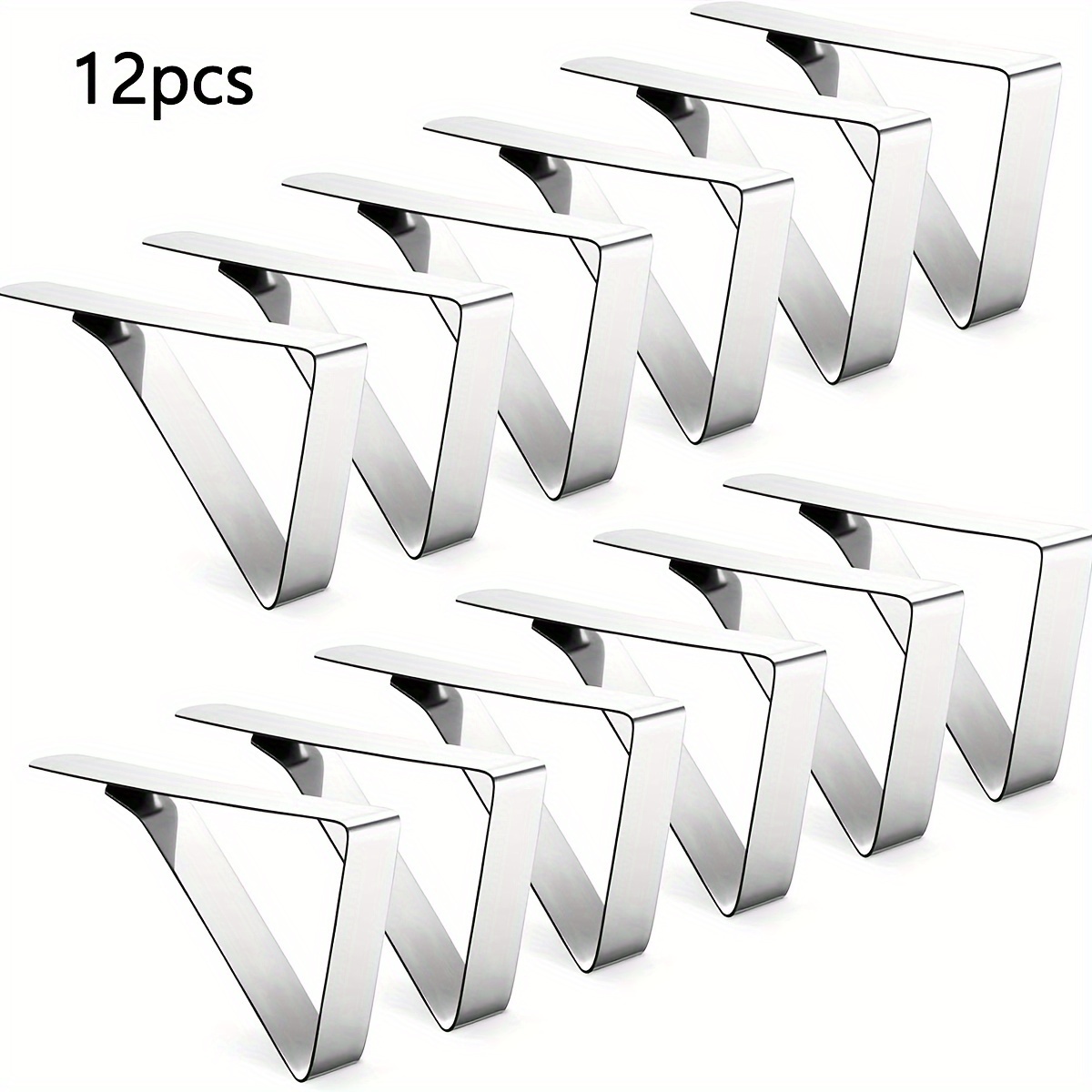 TEMU Stainless Steel Tablecloth Clip Adjustable -border 4.5cm Tablecloth Picnic Non-slip Tablecloth Clip