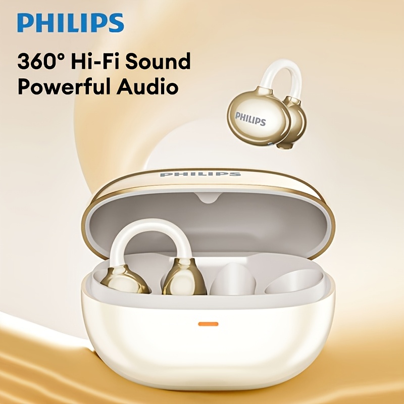 【新品•未使用】PHILIPS｜WIRELESS EARPHONE⭐︎Gold Philips BT54 Wireless Sport Ear clip Earphones 18H Battery