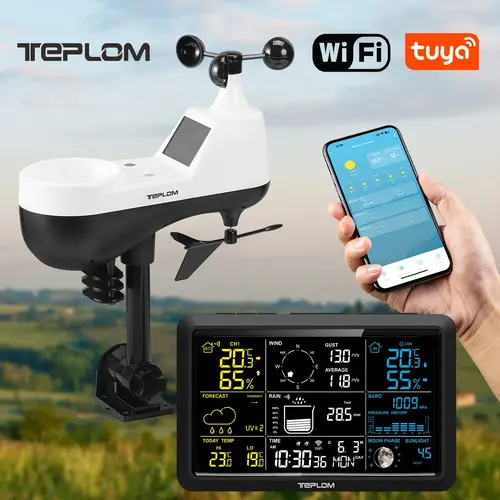 Mini Animated Clock wifi weather station sold on Temu Australia