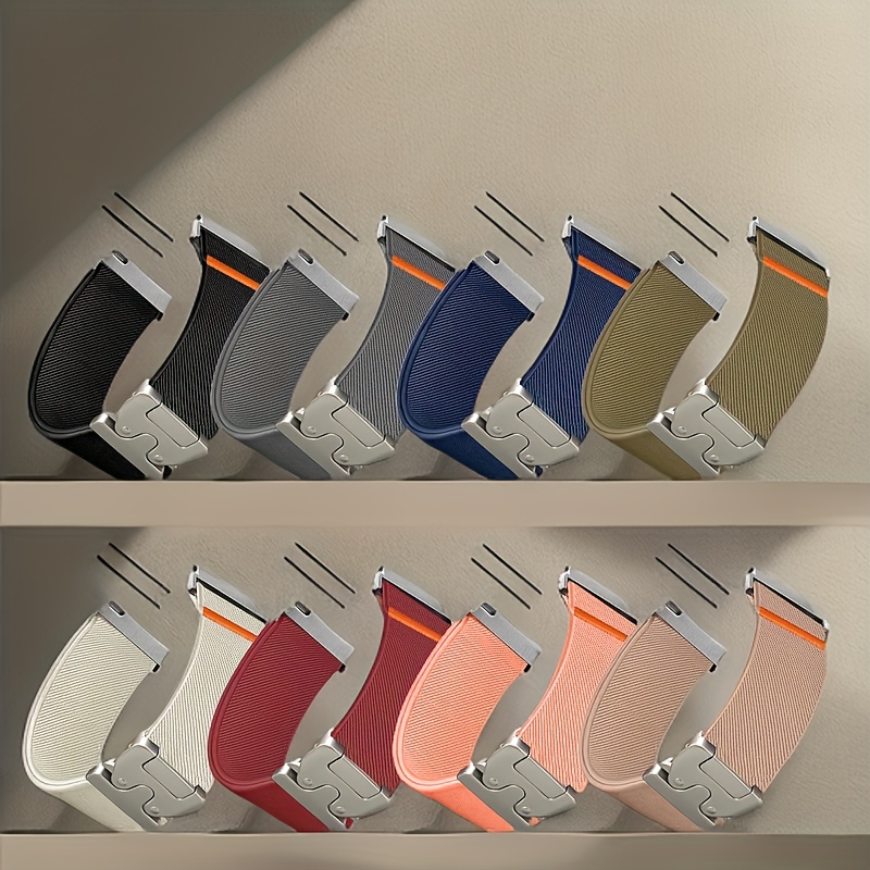 1pc Adjustable Polyamide Watch Band, 18mm/20mm/22mm, Breathable & Elastic Loop Strap with Parachute Buckle, Compatible with Samsung Galaxy Watch 8/7/6/5/4/3, Garmin Venu 3S, Amazfit GTR 4, Huawei/Xiaomi Watch 4/5/Pro/GT Series