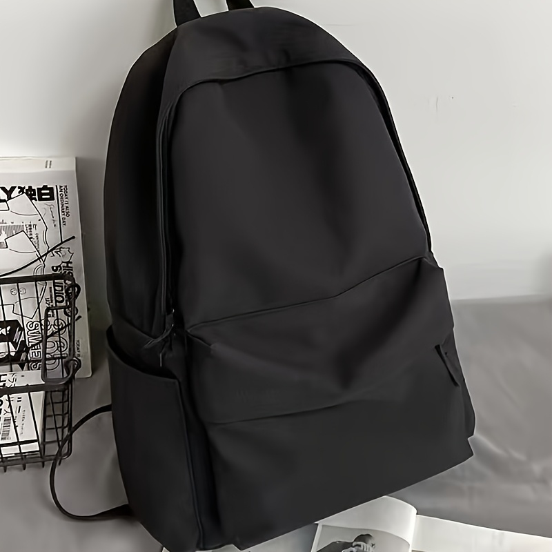 TEMU 1pc 17.7x12.6in Solid Color Large Capacity Backpack