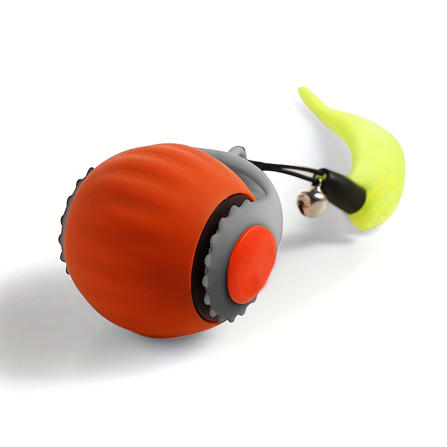 1pc Interactive Cat Toy Ball, Smart Moving Electric Cat Toy Rolling Ball, Suitable For Large Medium Small Exercise, Usb Rechargeable, Cat Toy Ball With Tail Rope