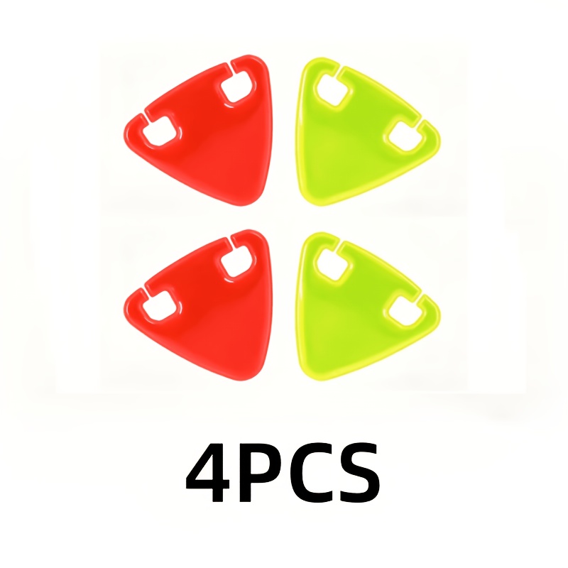TEMU Juego de 4 etiquetas de advertencia de seguridad, material de película reflectante, pegatinas triangulares, adecuadas para ciclismo nocturno,