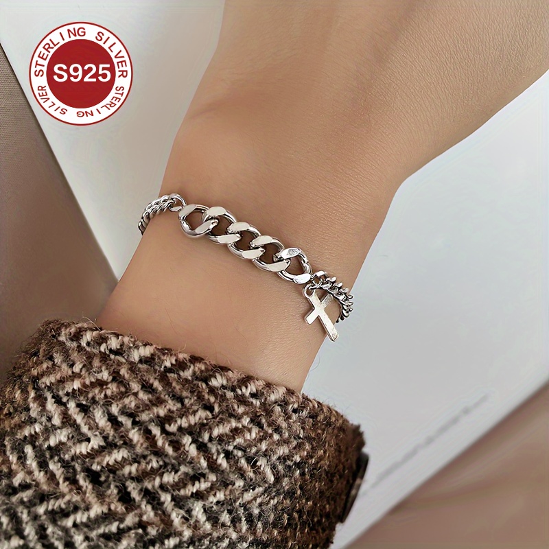 925 Low Allergy Retro Bracelet for Couples