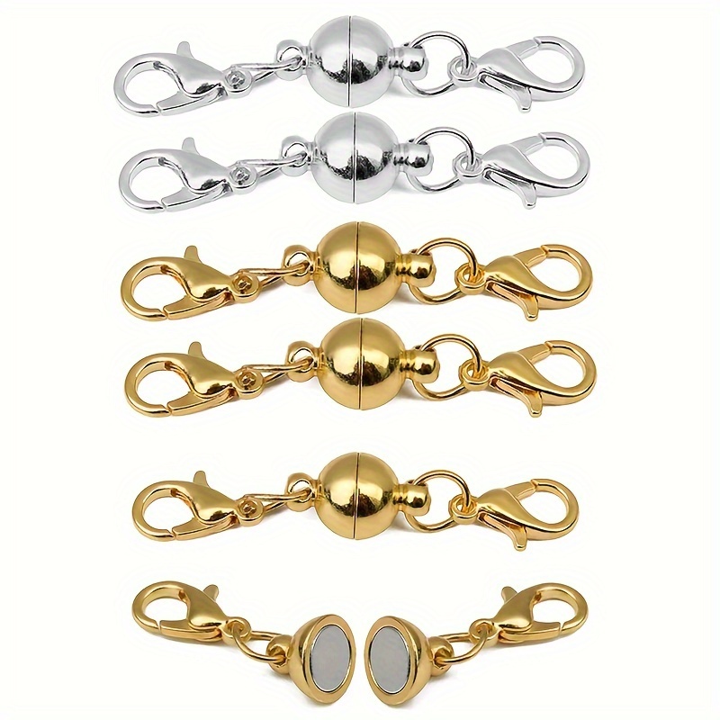 5pcs magnetic jewelry clasps strong magnetic necklace clasp closures lobster clasps bracelet converter chain extender for jewelry making