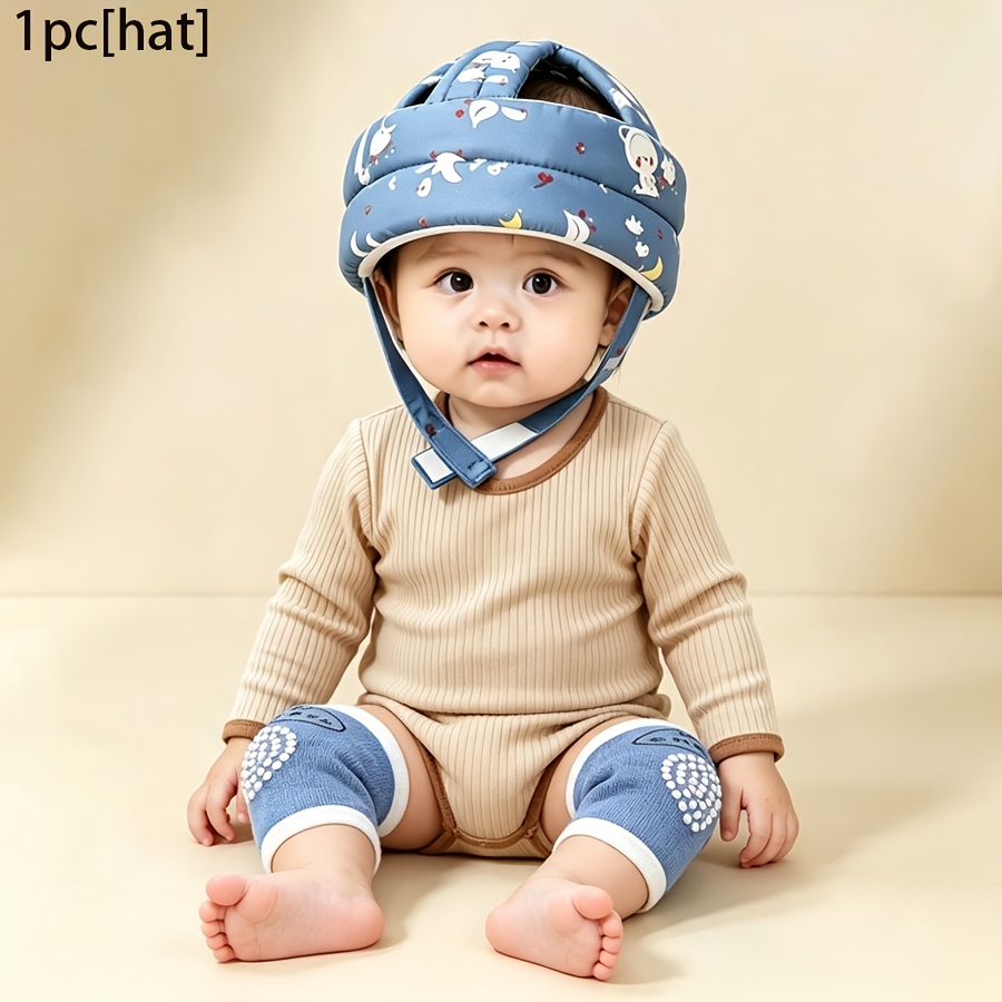 Image of 1pc Baby Hat, Comfortable, Soft, And Breathable, Toddler Head Protection Hat For Walking, For And Travel