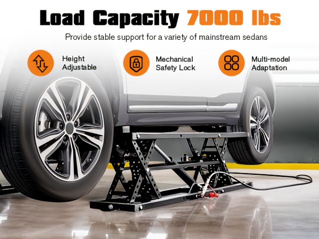 portable car lift   of lifting 7000 lbs 5000 lbs   with a   height of 28 car lifts for home garage and shop black Product details 0