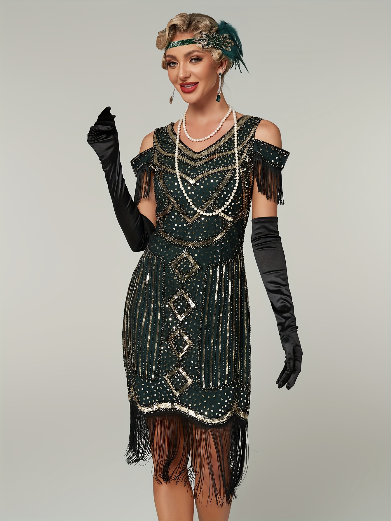 retro sequin dress safuny Women's Knee Length Pencil Party Solid Shiny Boat Neck Elegant Leisure Relaxed Fall Dress Holiday Long Sleeve Fashion Spring Silver M Multicolor neon sequins in a retro Big Showgirl Silver Necklace, Sequin