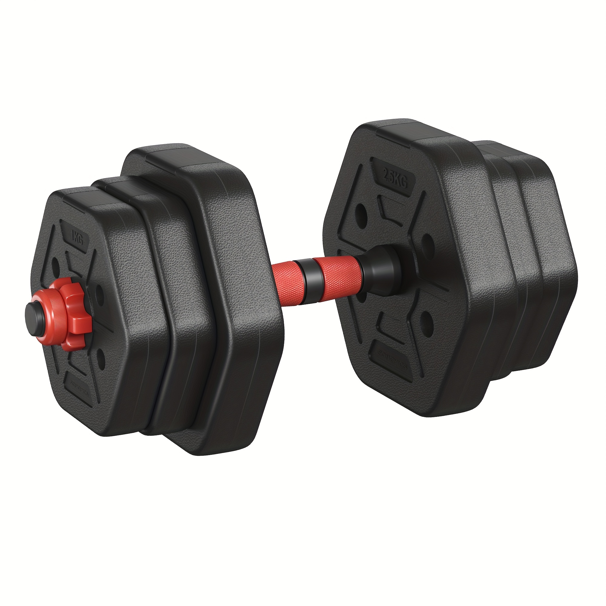 TEMU Dumbbell Set, Dumbbells With Connecting Bar, Hexagon, Dumbbell Set, 10 Kg, For Workout, Fitness Training, Weightlifting For Home, Gym