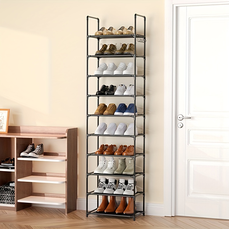 

10- For Cloest, Entryway, For 20-24 Pairsof And , Narrow Metal ()