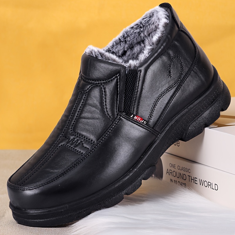 Image of Winter Men's Sports Shoes Plus Thick Warm Shoes Elderly Father Shoes Elderly Men Non-slip Shoes