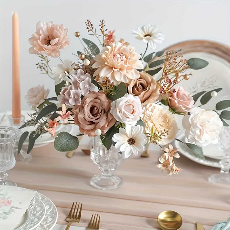 Confezione da 100 fiori artificiali piccoli fiori finti per esterni, primavera, margherita, fiori in seta, multicolore, per artigianato, matrimoni, decorazioni per la casa, decorazioni fai da te