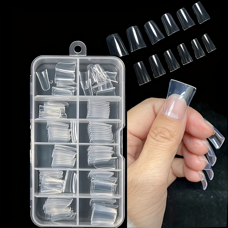 

120pcs/box Short Duck False Nail Tips Extension French Acrylic Capsule Full Cover Duck Tips Artificial Fake Nails