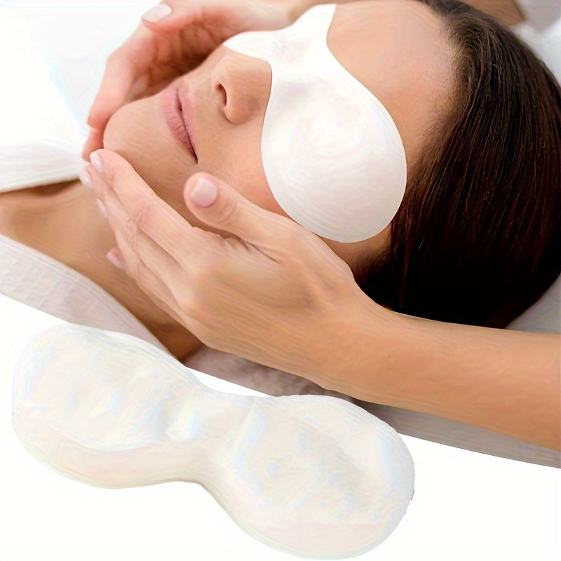 

100pcs Gentle Soothing Disposable Eye Mask Pads, Non-woven Fabric For Spa & , Fragrance-free, Battery-free - White