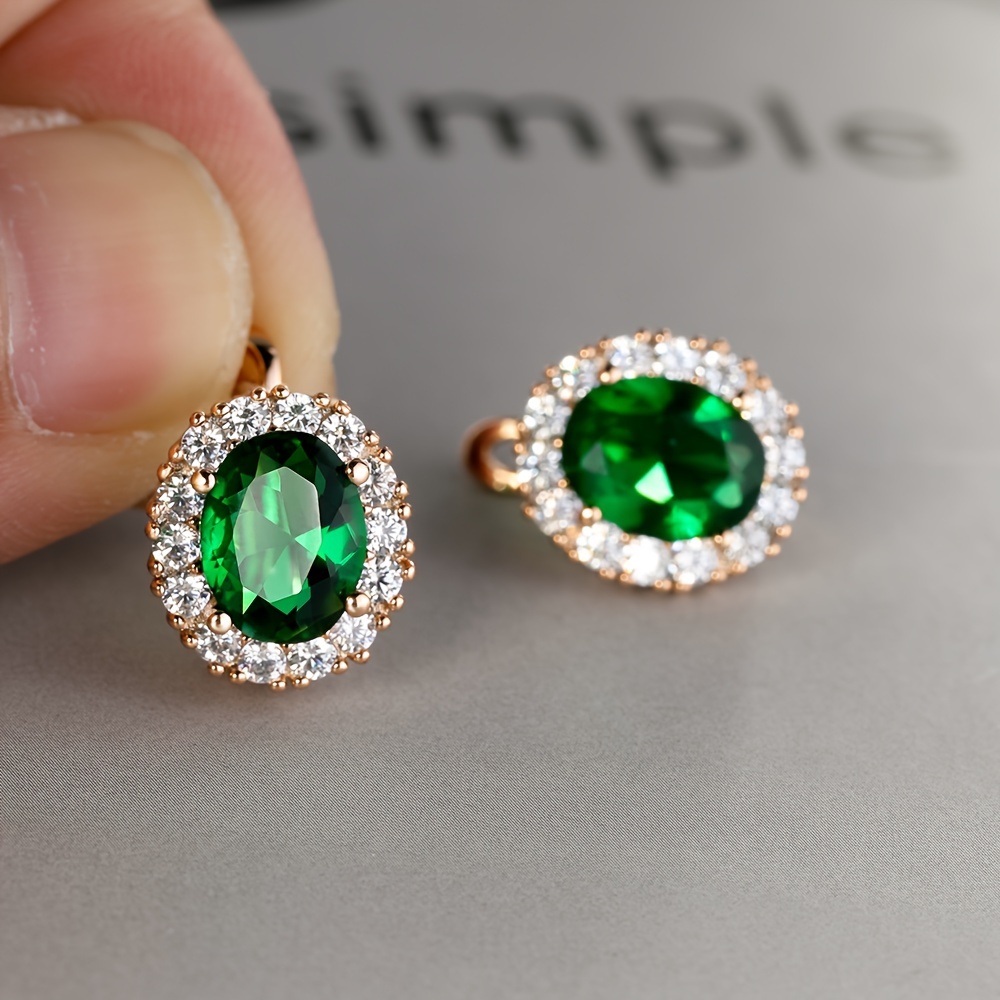 E-shop 1 Paar Ovaler Grüner Tropfenohrringe Brautschmuck Hochzeitsschmuck Hängeohrringe Valentinstag Geschenke für Rollenspiele, für Teenager